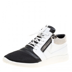 Pre Owned Guiseppe Zanotti Tricolor Leather and Mesh Sneakers Size 43