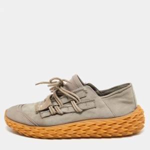 Giuseppe Zanotti Grey Suede Urchin Sneakers Size 43