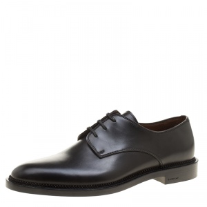 Givenchy Black Leather Uniform Kline Lace Up Derby Size 43