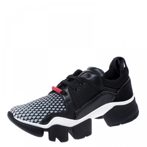 Givenchy Black Leather and Mesh Jaw Low Top Sneakers Size 44