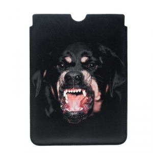 Givenchy Black Coated Canvas Rottweiler IPad Mini Case
