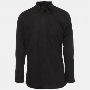 Pre Owned Givenchy Black Cotton Long Sleeve Shirt L 