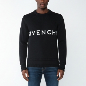Pre Owned Givenchy Black 4G Logo Cotton Knit Pullover M