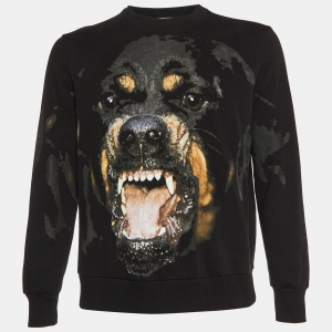 Givenchy Black Rottweiler Cotton Knit Sweatshirt XS
