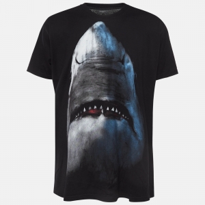Givenchy Black Shark Print Cotton T-Shirt M
