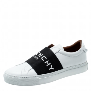 Givenchy Monochrome Leather Urban Street Knot Detail Slip On Sneakers Size 39