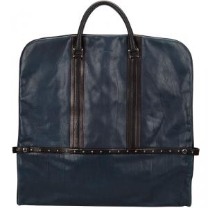 Pre Owned Givenchy Navy Blue Studded Leather Garment Bag
