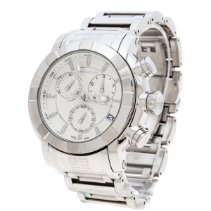 Givenchy Silver White Stainless Steel GV.5220J Men's Wristwatch 48MM