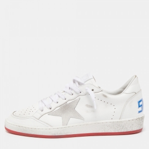 Golden Goose White Leather Ballstar Sneakers Size 41