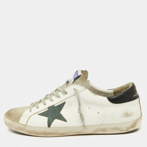Golden Goose Suede and Leather Superstar Low Top Sneakers Size 46