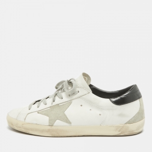 Golden Goose White Leather Superstar Sneakers Size 42