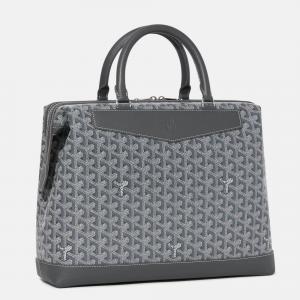 Goyard Grey Leather and Signature Canvas Cisaplin Document Case