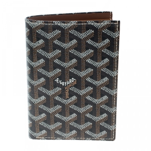Goyard Black/Brown Coated Canvas Porte Feuille Simple Bifold Wallet