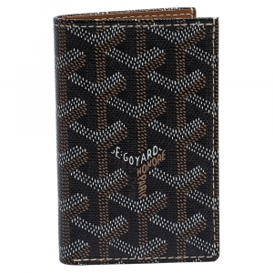 Goyard Black Goyardine Coated Canvas St. Marc Bifold Card Holder