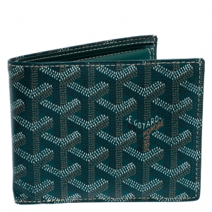 Goyard Green Coated Canvas Victoire Bifold Wallet