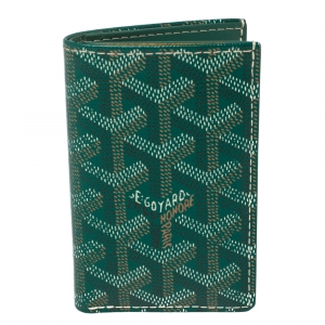Goyard Green Goyardine Coated Canvas Saint Pierre Bifold Card Holder