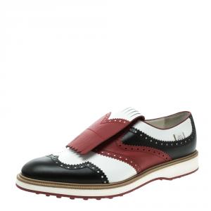 Gucci Tricolor Brogue Leather Fringed Golf Oxfords Size 47
