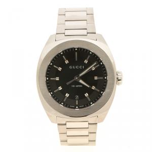 Gucci Black Stainless Steel 142.2 Men's Wristwatch 44 mm