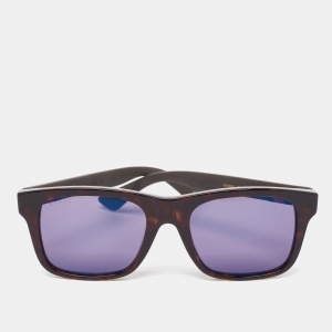 Gucci Dark Brown Tortoise GG008S Wayfarer Sunglasses