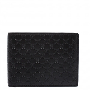 Gucci Dark Brown Micro Guccissima Leather Bifold Wallet