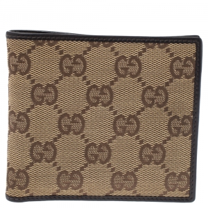 Gucci Beige GG Canvas Bi Fold Wallet