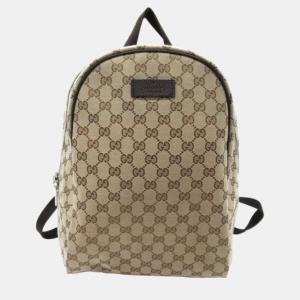 Gucci Brown GG Canvas Backpack