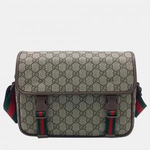 Gucci Beige/Brown GG Canvas Messenger Bag