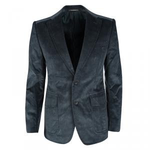 Gucci Teal Blue Regular Fit Corduroy Blazer M