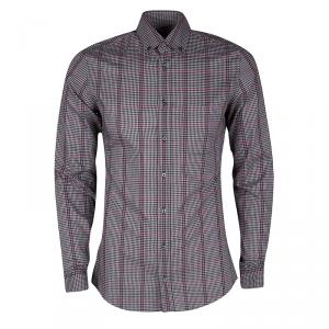 Gucci Multicolor Plaid Cotton Long Sleeve Button Down Shirt S