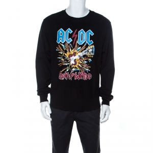  سويت شيرت غوتشي جيرسيه بنقوش AC/DC أسود S