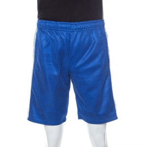 Gucci Blue Perforated  Magnetismo Net Shorts M 