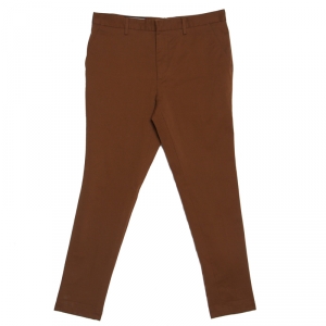 Gucci Brown Stretch Cotton Web Detail Riding Trousers L