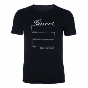 Gucci Men's Black Logo Print T-Shirt M