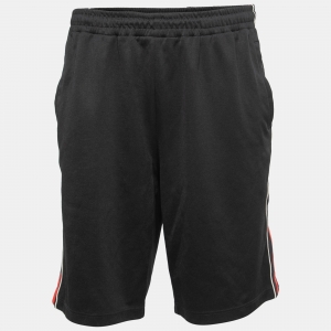 Gucci Black Jersey Stripe Detail Sweat Shorts XXL