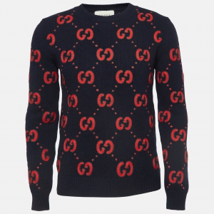Gucci Blue Knit Animalium Sweater XS