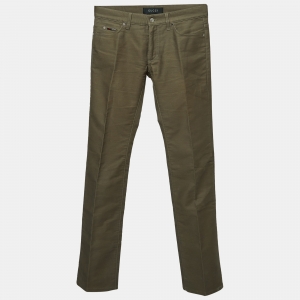 Gucci Olive Green Cotton Pants S
