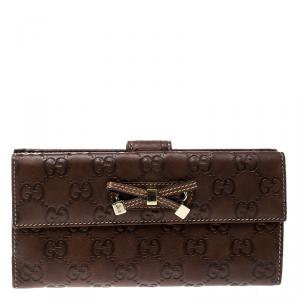 Gucci Brown Guccissima Leather Princy Continental Wallet