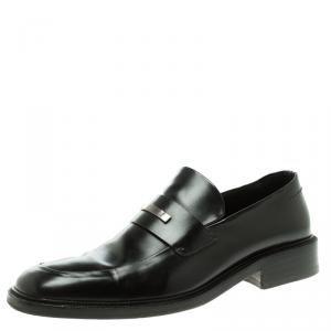 Gucci Black Leather Loafers Size 44