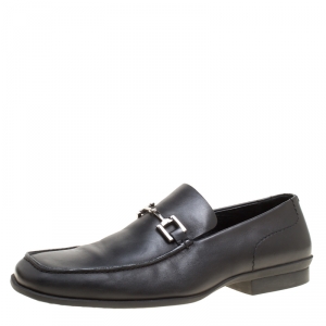 Gucci Black Leather Bit Loafers Size 42.5