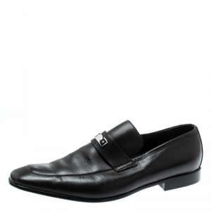 Gucci Dark Brown Leather Loafers Size 42.5