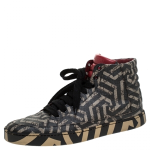Gucci Brown GG Imprime Canvas High Top Sneakers Size 45