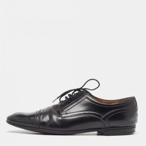 Gucci Black Leather Lace Up Oxford Size 40.5