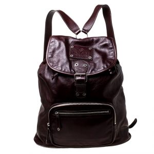 Gucci Burgundy Leather Backpack 