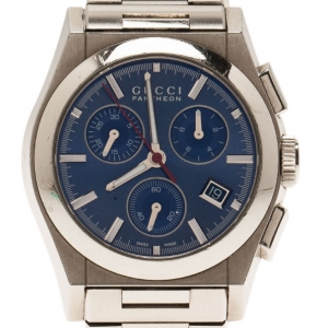Gucci Blue Stainless Steel Pantheon Men's Wristwatch 35MM