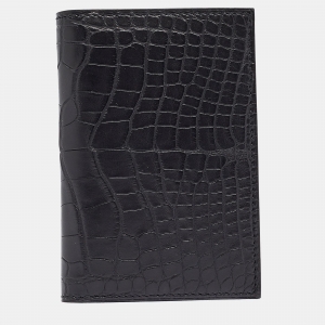 Hermès Noir Alligator Mississippiensis MC² Euclide Card Holder
