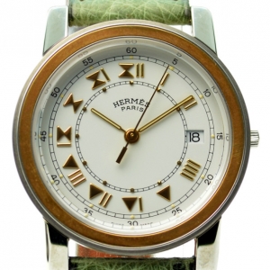 Hermes Unisex SS White Wristwatch 