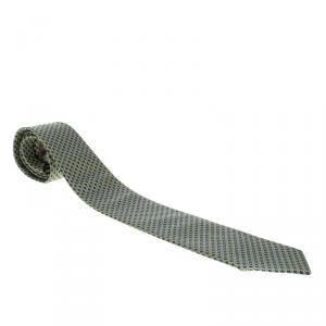 Pre Owned Hermes Multicolor Woven Silk Tie