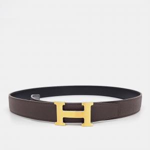 Pre Owned Hermès Leather H Reversible Belt (B)