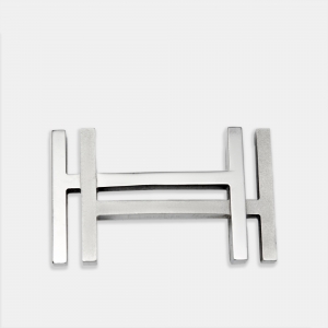 Pre Owned Hermes H Au Carre Palladium Finish Belt Buckle