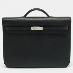 مملوكة مسبقًا Hermès Kelly Depeches 36 Noir Epsom Leather Briefcase